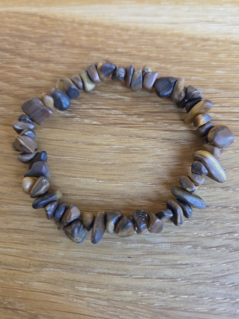 Tiger Eye Chip Beads Stretch Bracelet - Hand Crafted - Picture 7 of 11